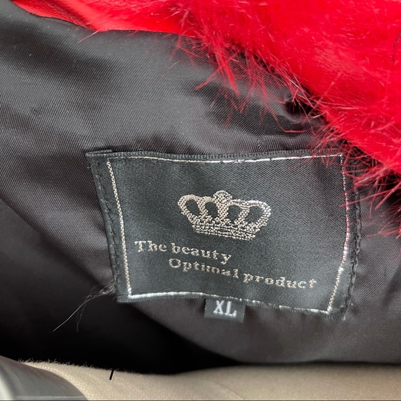 Red Faux Fur Jacket - Picture 4 of 4